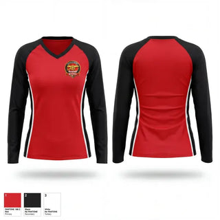 Womens Long Sleeve Vneck Shirt, Region 1398 Arsenal, Men's Soccer, Teamtime, Team time, sublimation, custom sports apparel, team uniforms, spirit wear, spiritwear, sports uniforms, custom shirts, team store, custom team store, fundraiser sports, apparel fundraiser