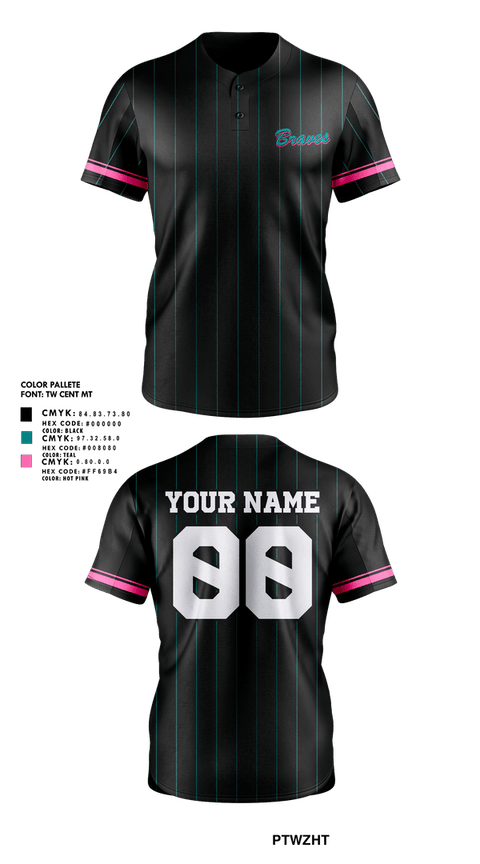 Full Button Softball Jersey, Salina Braves, Softball, Teamtime, Team time, sublimation, custom sports apparel, team uniforms, spirit wear, spiritwear, sports uniforms, custom shirts, team store, custom team store, fundraiser sports, apparel fundraiser