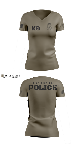 Womens Short Sleeve Vneck Shirt, Pasadena K9, Police, Teamtime, Team time, sublimation, custom sports apparel, team uniforms, spirit wear, spiritwear, sports uniforms, custom shirts, team store, custom team store, fundraiser sports, apparel fundraiser