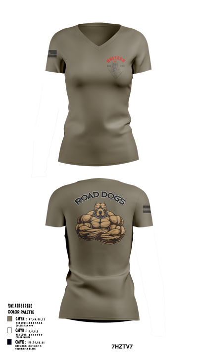 Road Dogs Women's Short Sleeve V-neck Shirt - 1