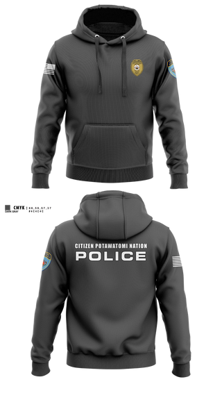Hoodie, Citizen Pottawatomie nation Police Department, Police, Teamtime, Team time, sublimation, custom sports apparel, team uniforms, spirit wear, spiritwear, sports uniforms, custom shirts, team store, custom team store, fundraiser sports, apparel fundraiser