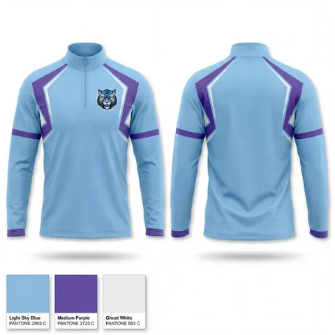 Quarter Zip Jacket, Surry County Wildcats, Men's Basketball, Teamtime, Team time, sublimation, custom sports apparel, team uniforms, spirit wear, spiritwear, sports uniforms, custom shirts, team store, custom team store, fundraiser sports, apparel fundraiser