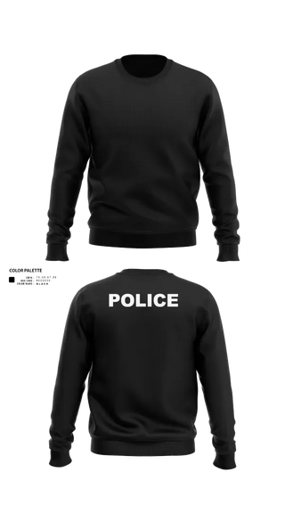 Crew Neck Sweatshirt, team name, Police, Teamtime, Team time, sublimation, custom sports apparel, team uniforms, spirit wear, spiritwear, sports uniforms, custom shirts, team store, custom team store, fundraiser sports, apparel fundraiser
