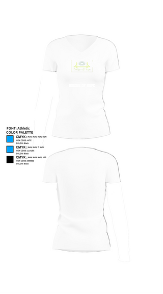 Womens Short Sleeve Vneck Shirt, Bridge of Hope, , Teamtime, Team time, sublimation, custom sports apparel, team uniforms, spirit wear, spiritwear, sports uniforms, custom shirts, team store, custom team store, fundraiser sports, apparel fundraiser