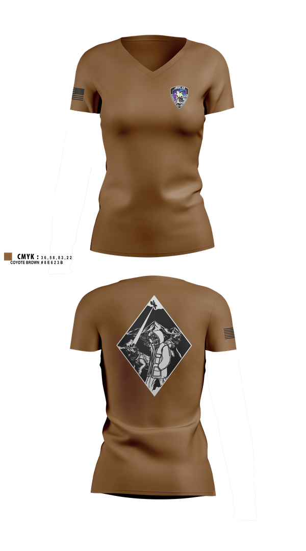 Womens Short Sleeve Vneck Shirt, 673d SFS Kennels, Air Force, Teamtime, Team time, sublimation, custom sports apparel, team uniforms, spirit wear, spiritwear, sports uniforms, custom shirts, team store, custom team store, fundraiser sports, apparel fundraiser