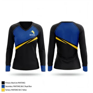 Womens Long Sleeve Vneck Shirt, Chicopee Comp Softball, Softball, Teamtime, Team time, sublimation, custom sports apparel, team uniforms, spirit wear, spiritwear, sports uniforms, custom shirts, team store, custom team store, fundraiser sports, apparel fundraiser
