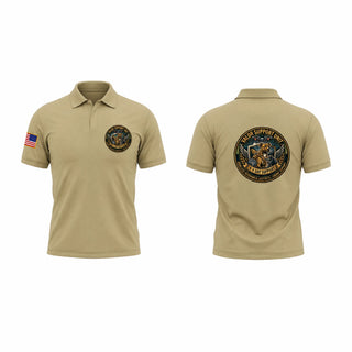 Short Sleeve Performance Polo, Cottonbailers Delta Dragons, Army, Teamtime, Team time, sublimation, custom sports apparel, team uniforms, spirit wear, spiritwear, sports uniforms, custom shirts, team store, custom team store, fundraiser sports, apparel fundraiser