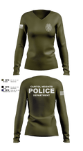 Capitol Heights Police Dept. 66075922 Women's Long Sleeve V-neck Shirt - 5