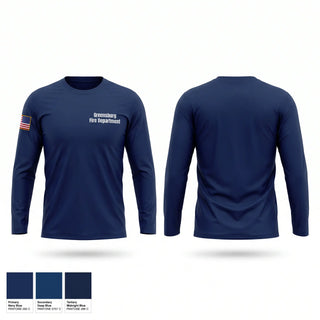 Long Sleeve Performance Shirt, Greensburg Fire Department, Fire Department, Teamtime, Team time, sublimation, custom sports apparel, team uniforms, spirit wear, spiritwear, sports uniforms, custom shirts, team store, custom team store, fundraiser sports, apparel fundraiser