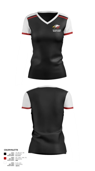 Womens Short Sleeve Vneck Shirt, Southern Boone Middle School Volleyball, Women's Volleyball, Teamtime, Team time, sublimation, custom sports apparel, team uniforms, spirit wear, spiritwear, sports uniforms, custom shirts, team store, custom team store, fundraiser sports, apparel fundraiser