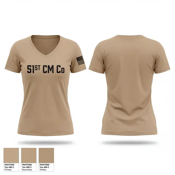 Womens Short Sleeve Vneck Shirt, 51ST CM Co, Army, Teamtime, Team time, sublimation, custom sports apparel, team uniforms, spirit wear, spiritwear, sports uniforms, custom shirts, team store, custom team store, fundraiser sports, apparel fundraiser