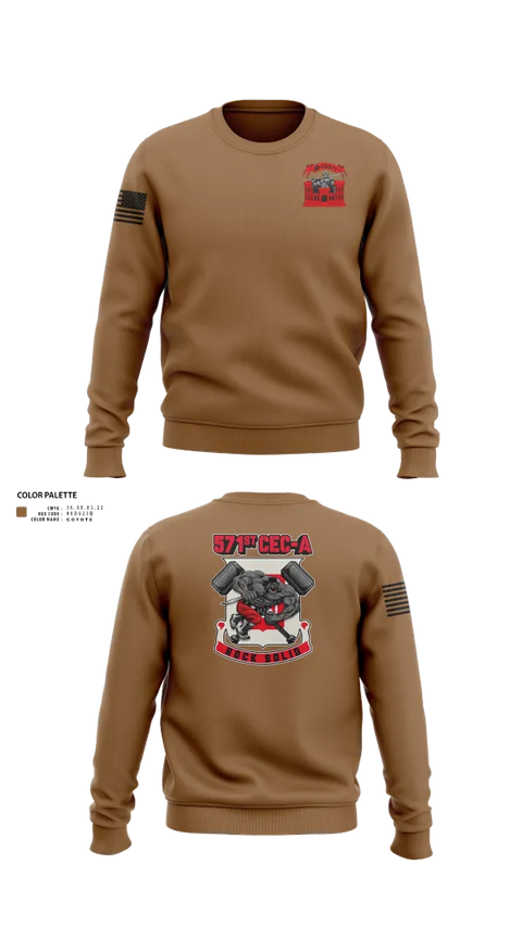 Crew Neck Sweatshirt, 571st CEC-A, , Teamtime, Team time, sublimation, custom sports apparel, team uniforms, spirit wear, spiritwear, sports uniforms, custom shirts, team store, custom team store, fundraiser sports, apparel fundraiser