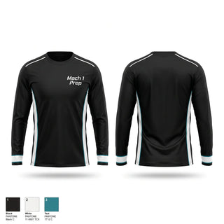 Long Sleeve Performance Shirt, Mach 1 Prep, Track & Field, Teamtime, Team time, sublimation, custom sports apparel, team uniforms, spirit wear, spiritwear, sports uniforms, custom shirts, team store, custom team store, fundraiser sports, apparel fundraiser
