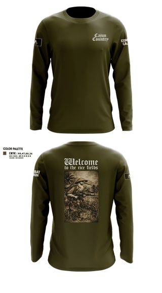 Long Sleeve Performance Shirt, Louisiana State Guard, Army, Teamtime, Team time, sublimation, custom sports apparel, team uniforms, spirit wear, spiritwear, sports uniforms, custom shirts, team store, custom team store, fundraiser sports, apparel fundraiser