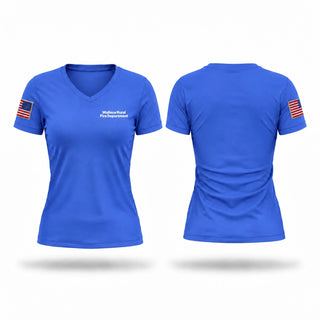 Womens Short Sleeve Vneck Shirt, Wallace Rural Fire Department, Fire Department, Teamtime, Team time, sublimation, custom sports apparel, team uniforms, spirit wear, spiritwear, sports uniforms, custom shirts, team store, custom team store, fundraiser sports, apparel fundraiser