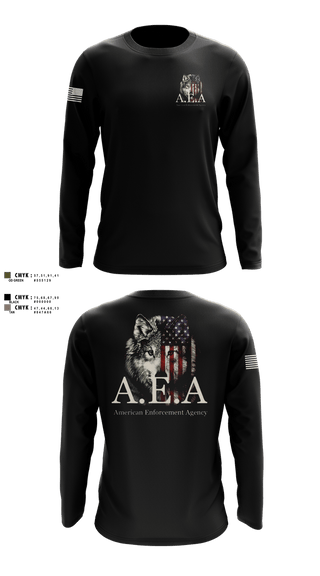 Long Sleeve Performance Shirt, American Enforcement Agency, Police, Teamtime, Team time, sublimation, custom sports apparel, team uniforms, spirit wear, spiritwear, sports uniforms, custom shirts, team store, custom team store, fundraiser sports, apparel fundraiser