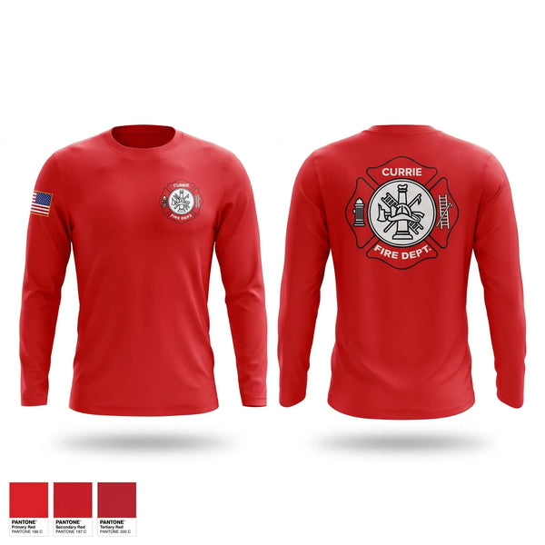 Long Sleeve Performance Shirt, Currie Fire Drpartment, Fire Department, Teamtime, Team time, sublimation, custom sports apparel, team uniforms, spirit wear, spiritwear, sports uniforms, custom shirts, team store, custom team store, fundraiser sports, apparel fundraiser