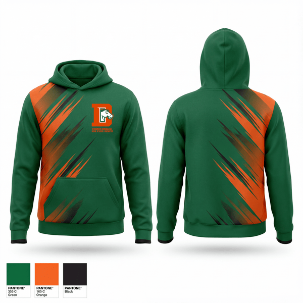 Hoodie, Fredrick Douglass High School Broncos, Baseball, Teamtime, Team time, sublimation, custom sports apparel, team uniforms, spirit wear, spiritwear, sports uniforms, custom shirts, team store, custom team store, fundraiser sports, apparel fundraiser