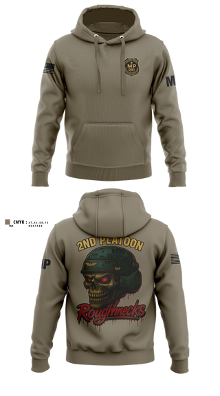 Hoodie, 2nd Platoon roughnecks 49th, Army, Teamtime, Team time, sublimation, custom sports apparel, team uniforms, spirit wear, spiritwear, sports uniforms, custom shirts, team store, custom team store, fundraiser sports, apparel fundraiser