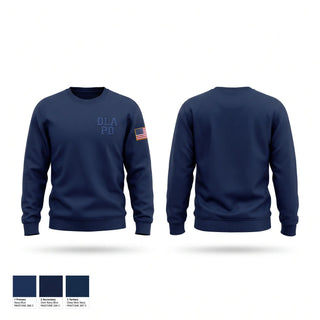 Crew Neck Sweatshirt, DLA PD, Police, Teamtime, Team time, sublimation, custom sports apparel, team uniforms, spirit wear, spiritwear, sports uniforms, custom shirts, team store, custom team store, fundraiser sports, apparel fundraiser