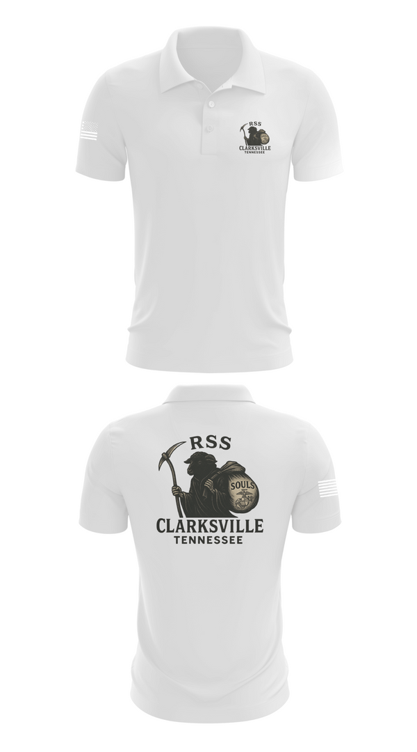 Short Sleeve Performance Polo, RSS CLARKSVILLE, Marines, Teamtime, Team time, sublimation, custom sports apparel, team uniforms, spirit wear, spiritwear, sports uniforms, custom shirts, team store, custom team store, fundraiser sports, apparel fundraiser