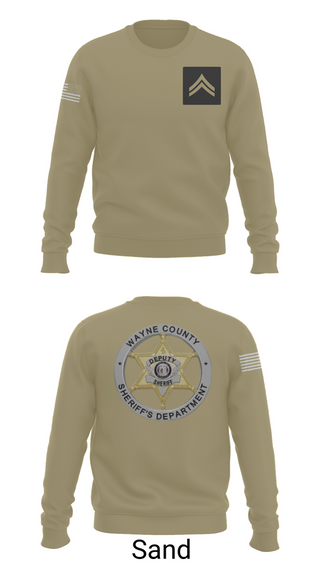 Crew Neck Sweatshirt, Wayne County Sheriff’s Department, Police, Teamtime, Team time, sublimation, custom sports apparel, team uniforms, spirit wear, spiritwear, sports uniforms, custom shirts, team store, custom team store, fundraiser sports, apparel fundraiser