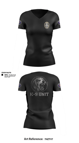 Womens Short Sleeve Vneck Shirt, Farmersville PD, Police, Teamtime, Team time, sublimation, custom sports apparel, team uniforms, spirit wear, spiritwear, sports uniforms, custom shirts, team store, custom team store, fundraiser sports, apparel fundraiser