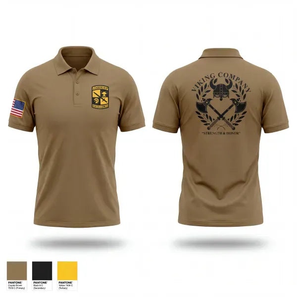 Short Sleeve Performance Polo, Viking Company, Army, Teamtime, Team time, sublimation, custom sports apparel, team uniforms, spirit wear, spiritwear, sports uniforms, custom shirts, team store, custom team store, fundraiser sports, apparel fundraiser