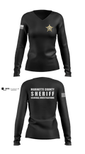Marinette County Sheriff’s Office 81421432 Women's Long Sleeve V-neck Shirt - 4