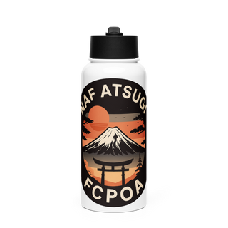 NAF ATSUGI FCPOA 70401455 Stainless Steel Water Bottle with a Straw Lid