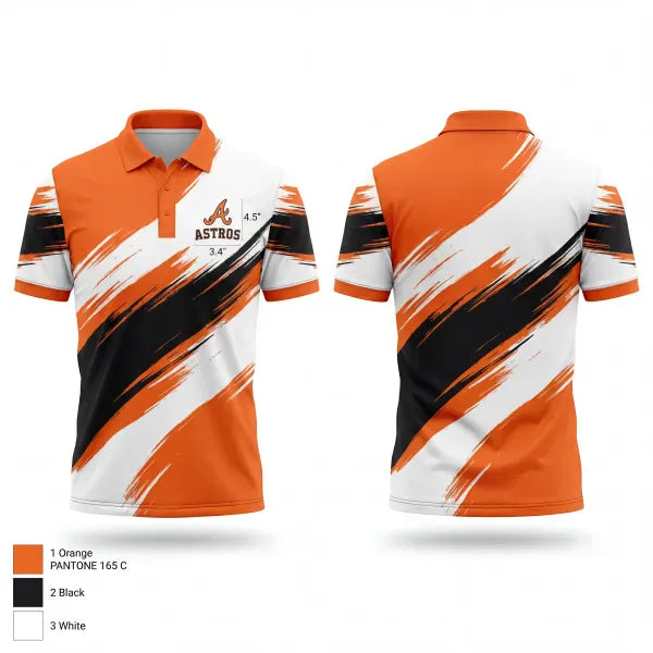 Short Sleeve Performance Polo, Astros, Baseball, Teamtime, Team time, sublimation, custom sports apparel, team uniforms, spirit wear, spiritwear, sports uniforms, custom shirts, team store, custom team store, fundraiser sports, apparel fundraiser