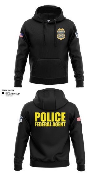 Hoodie, IRS-CI, Police, Teamtime, Team time, sublimation, custom sports apparel, team uniforms, spirit wear, spiritwear, sports uniforms, custom shirts, team store, custom team store, fundraiser sports, apparel fundraiser