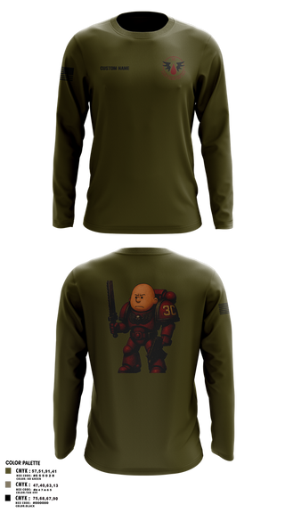 Long Sleeve Performance Shirt, CCo, 1-508PIR (OG), Army, Teamtime, Team time, sublimation, custom sports apparel, team uniforms, spirit wear, spiritwear, sports uniforms, custom shirts, team store, custom team store, fundraiser sports, apparel fundraiser