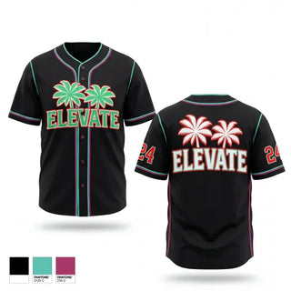 Full Button Baseball Jersey, West coast elevate, Baseball, Teamtime, Team time, sublimation, custom sports apparel, team uniforms, spirit wear, spiritwear, sports uniforms, custom shirts, team store, custom team store, fundraiser sports, apparel fundraiser