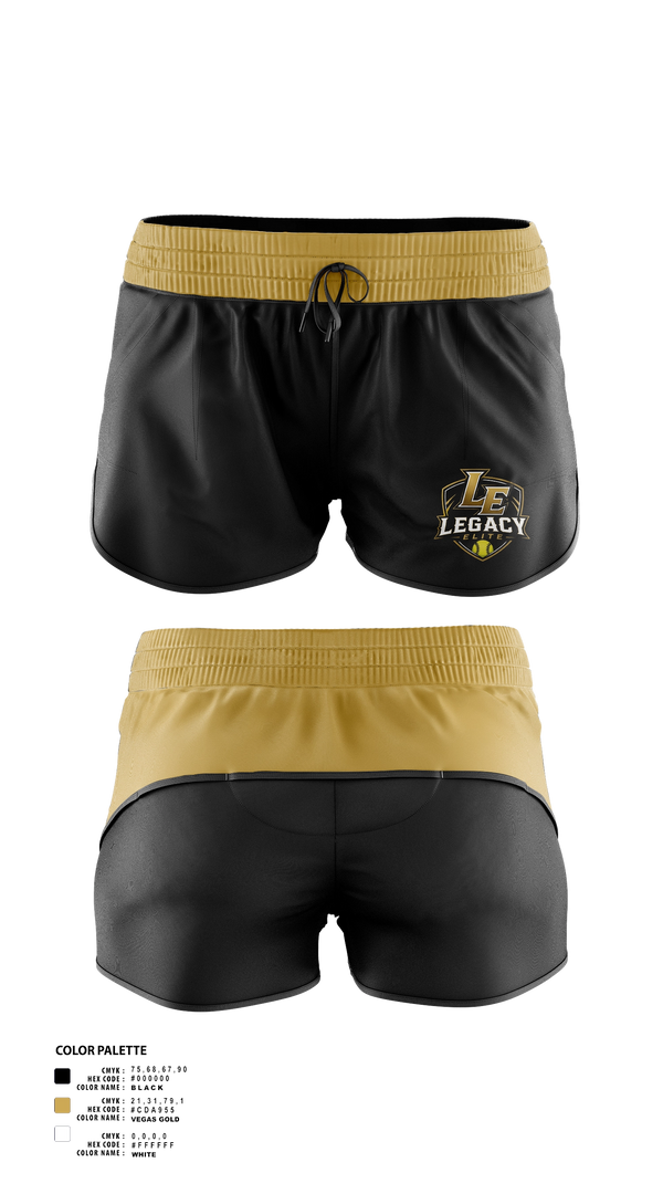 Womens Shorts, Legacy Elite, Softball, Teamtime, Team time, sublimation, custom sports apparel, team uniforms, spirit wear, spiritwear, sports uniforms, custom shirts, team store, custom team store, fundraiser sports, apparel fundraiser