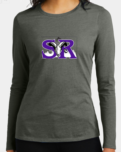 Shadow Ridge Middle School 74771306 Ladies Perfect Blend CVC LS Shirt - 1