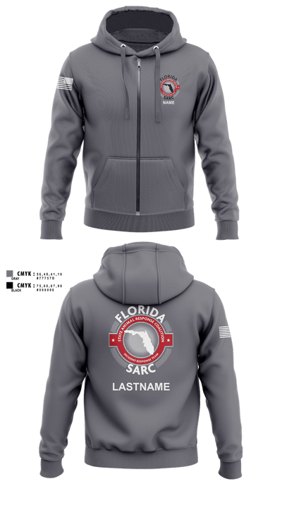 Florida State Animal Response Coalition 45441276 Zip Hoodie - 6
