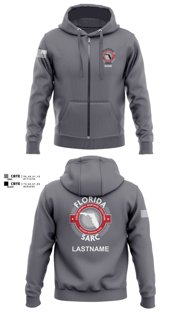 Zip Hoodie, Florida State Animal Response Coalition, , Teamtime, Team time, sublimation, custom sports apparel, team uniforms, spirit wear, spiritwear, sports uniforms, custom shirts, team store, custom team store, fundraiser sports, apparel fundraiser