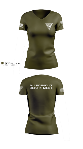 Womens Short Sleeve Vneck Shirt, Paulsboro Police Department, Police, Teamtime, Team time, sublimation, custom sports apparel, team uniforms, spirit wear, spiritwear, sports uniforms, custom shirts, team store, custom team store, fundraiser sports, apparel fundraiser