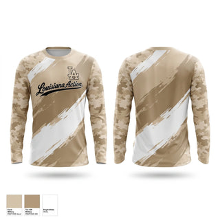 Long Sleeve Performance Shirt, Louisiana Action, Softball, Teamtime, Team time, sublimation, custom sports apparel, team uniforms, spirit wear, spiritwear, sports uniforms, custom shirts, team store, custom team store, fundraiser sports, apparel fundraiser