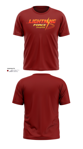 Old School Cotton Feel Shirt, Lightning Force Athletics, Track & Field, Teamtime, Team time, sublimation, custom sports apparel, team uniforms, spirit wear, spiritwear, sports uniforms, custom shirts, team store, custom team store, fundraiser sports, apparel fundraiser