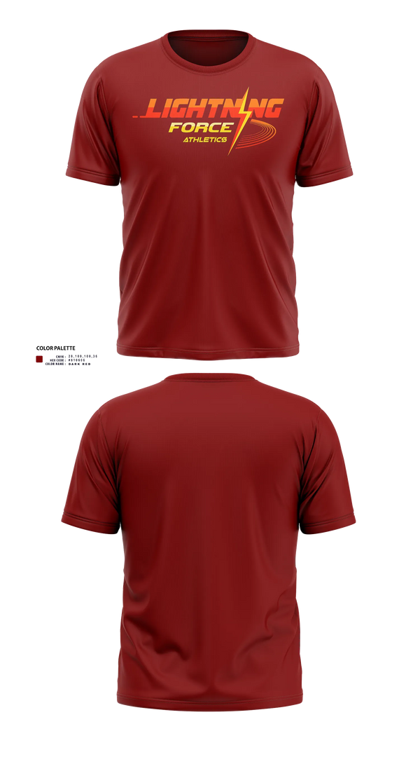 Old School Cotton Feel Shirt, Lightning Force Athletics, Track & Field, Teamtime, Team time, sublimation, custom sports apparel, team uniforms, spirit wear, spiritwear, sports uniforms, custom shirts, team store, custom team store, fundraiser sports, apparel fundraiser