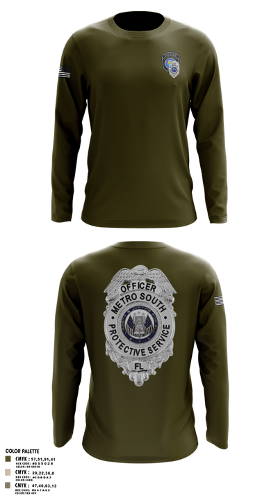 METRO SOUTH PROTECTIVE SERVICE 25947378 Long Sleeve Performance Shirt 1