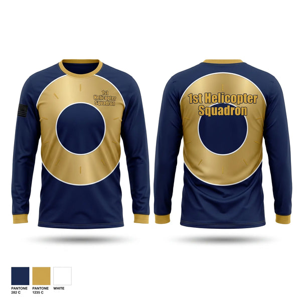 Long Sleeve Performance Shirt, 1st Helicopter Squadron, Air Force, Teamtime, Team time, sublimation, custom sports apparel, team uniforms, spirit wear, spiritwear, sports uniforms, custom shirts, team store, custom team store, fundraiser sports, apparel fundraiser