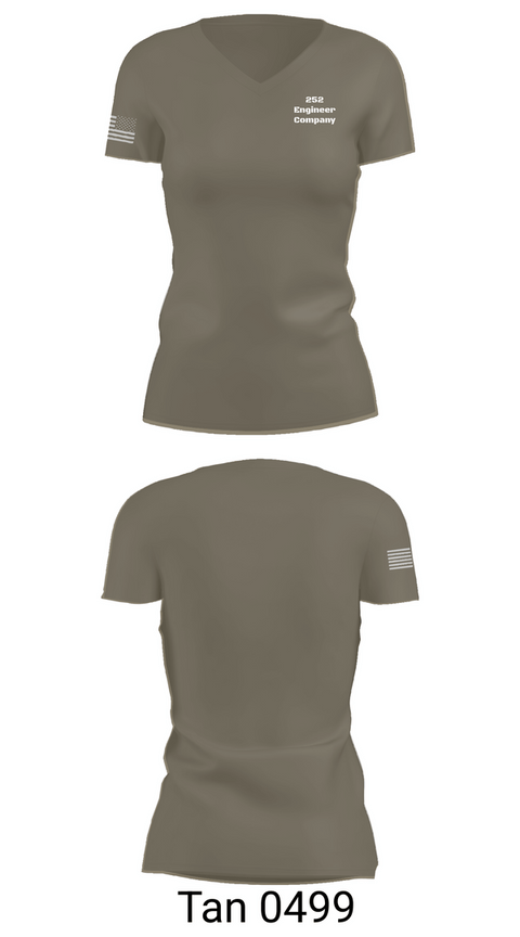 Womens Short Sleeve Vneck Shirt, 252 Engineer Company, Army, Teamtime, Team time, sublimation, custom sports apparel, team uniforms, spirit wear, spiritwear, sports uniforms, custom shirts, team store, custom team store, fundraiser sports, apparel fundraiser