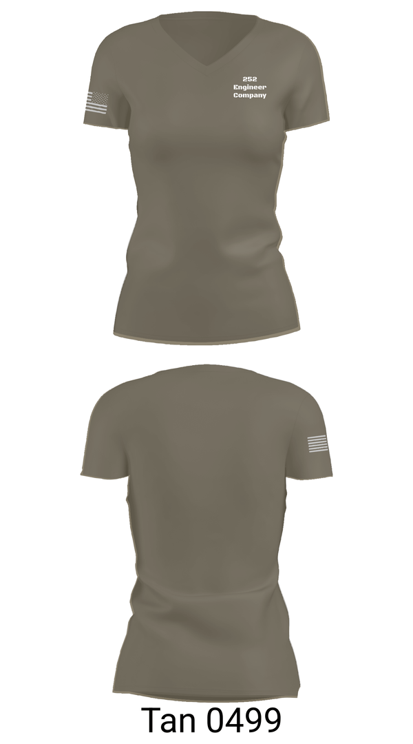 Womens Short Sleeve Vneck Shirt, 252 Engineer Company, Army, Teamtime, Team time, sublimation, custom sports apparel, team uniforms, spirit wear, spiritwear, sports uniforms, custom shirts, team store, custom team store, fundraiser sports, apparel fundraiser