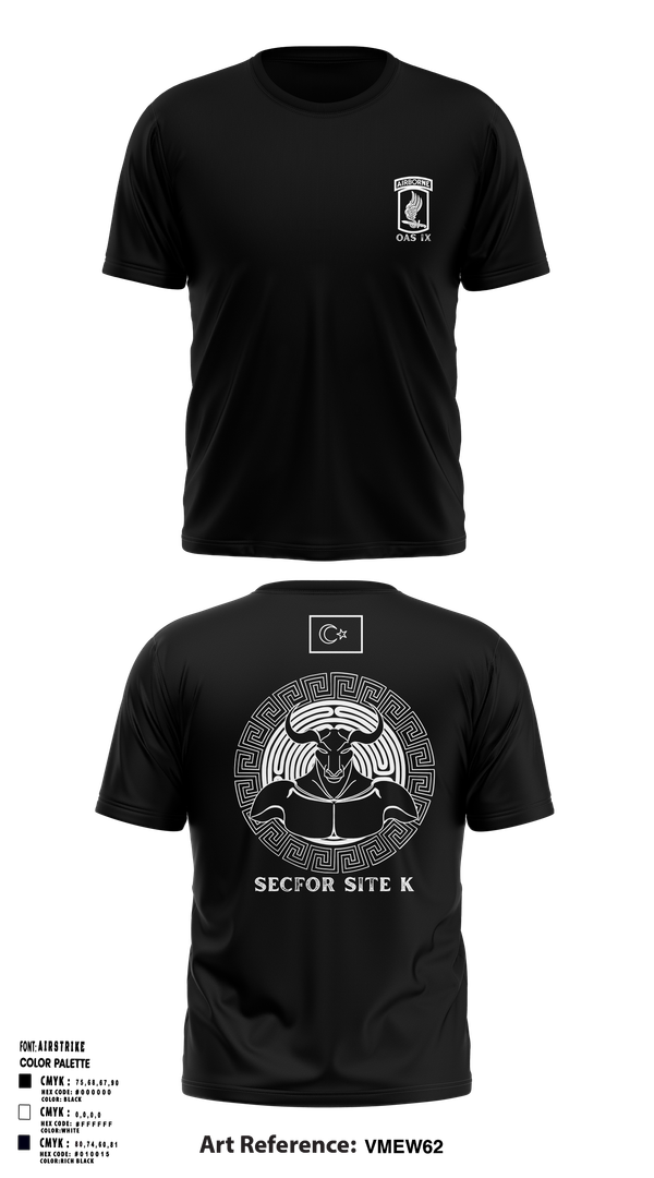 Old School Cotton Feel Shirt, 173RD SECFOR OAS IX, Army, Teamtime, Team time, sublimation, custom sports apparel, team uniforms, spirit wear, spiritwear, sports uniforms, custom shirts, team store, custom team store, fundraiser sports, apparel fundraiser