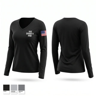 Womens Long Sleeve Vneck Shirt, 1AD DIVARTY HHB, Army, Teamtime, Team time, sublimation, custom sports apparel, team uniforms, spirit wear, spiritwear, sports uniforms, custom shirts, team store, custom team store, fundraiser sports, apparel fundraiser