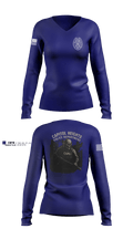 Capitol Heights Police Dept. 66075922 Women's Long Sleeve V-neck Shirt - 2