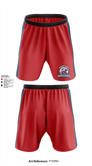Athletic Shorts With Pockets, Underdogs, Baseball, Teamtime, Team time, sublimation, custom sports apparel, team uniforms, spirit wear, spiritwear, sports uniforms, custom shirts, team store, custom team store, fundraiser sports, apparel fundraiser